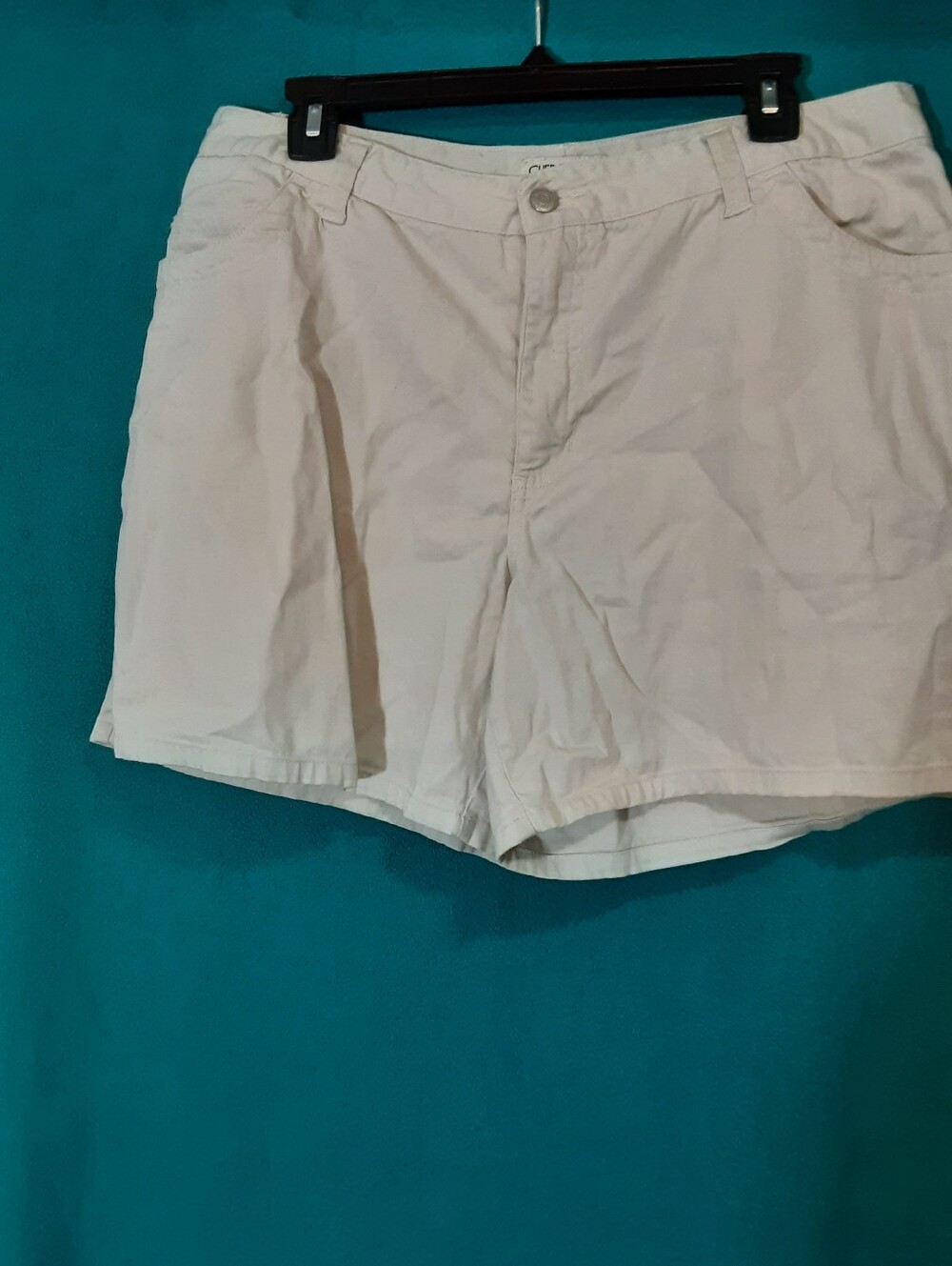 Cherokee Cream Casual Cotton Blend Shorts